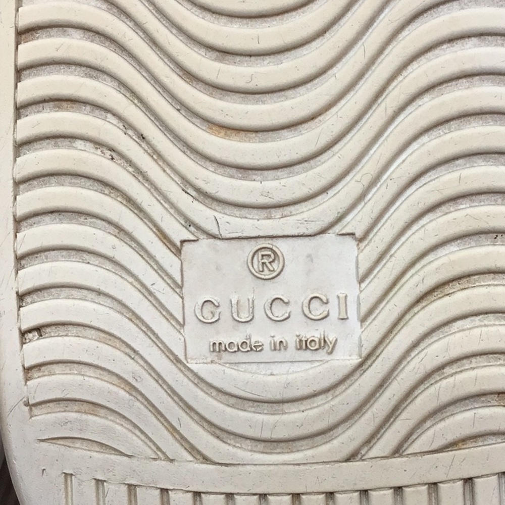 Gucci mens Ace White Leather Sneakers - Picture 9 of 12